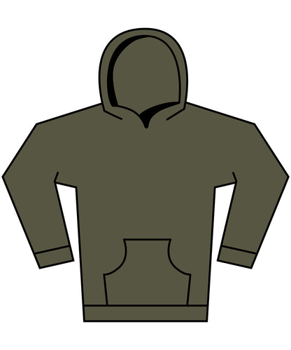 Tryck din logga på Hoodies från Build Your Brand - Anpassa Build Your Brand - Vintage Heavy Hoodie i färgen Oliv för företag, föreningar och privatpersoner