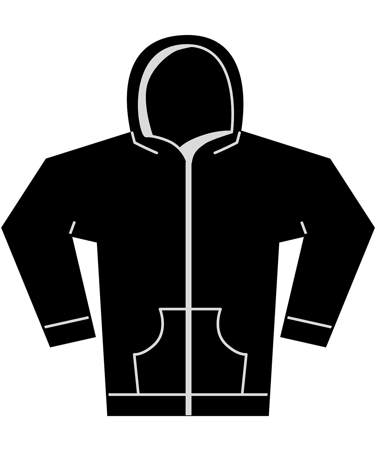 Tryck din logga på Hoodies från Build Your Brand - Anpassa Build Your Brand - Vintage Heavy Zip Hoodie i färgen Svart för företag, föreningar och privatpersoner