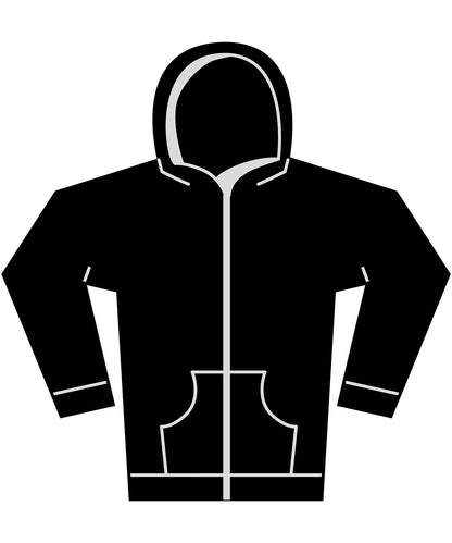 Tryck din logga på Hoodies från Build Your Brand - Anpassa Build Your Brand - Vintage Heavy Zip Hoodie i färgen Svart för företag, föreningar och privatpersoner