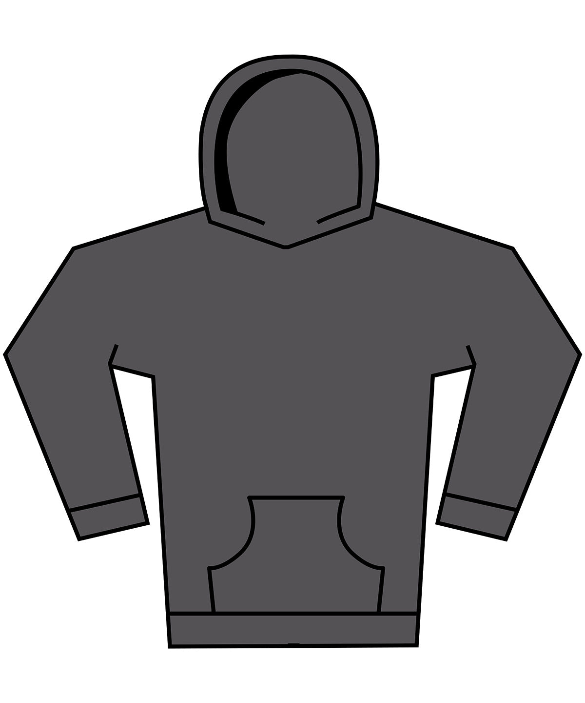 Tryck din logga på Hoodies från Build Your Brand - Anpassa Build Your Brand - Dam Vintage Heavy Hoodie i färgen Mörkgrå för företag, föreningar och privatpersoner
