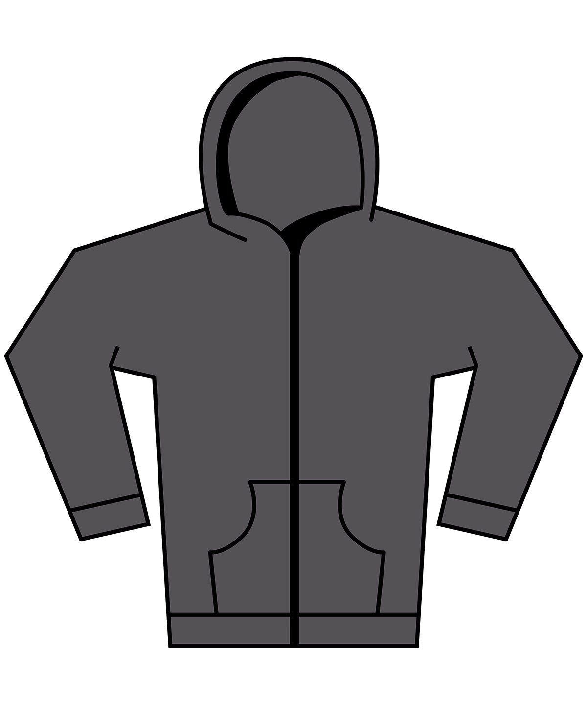 Tryck din logga på Hoodies från Build Your Brand - Anpassa Build Your Brand - Dam Vintage Heavy Zip Hoodie i färgen Mörkgrå för företag, föreningar och privatpersoner