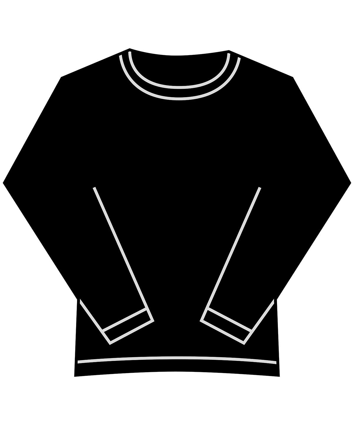 Tryck din logga på Sweatshirts från Build Your Brand - Anpassa Build Your Brand - Dam Vintage Heavy Crewneck i färgen Svart för företag, föreningar och privatpersoner