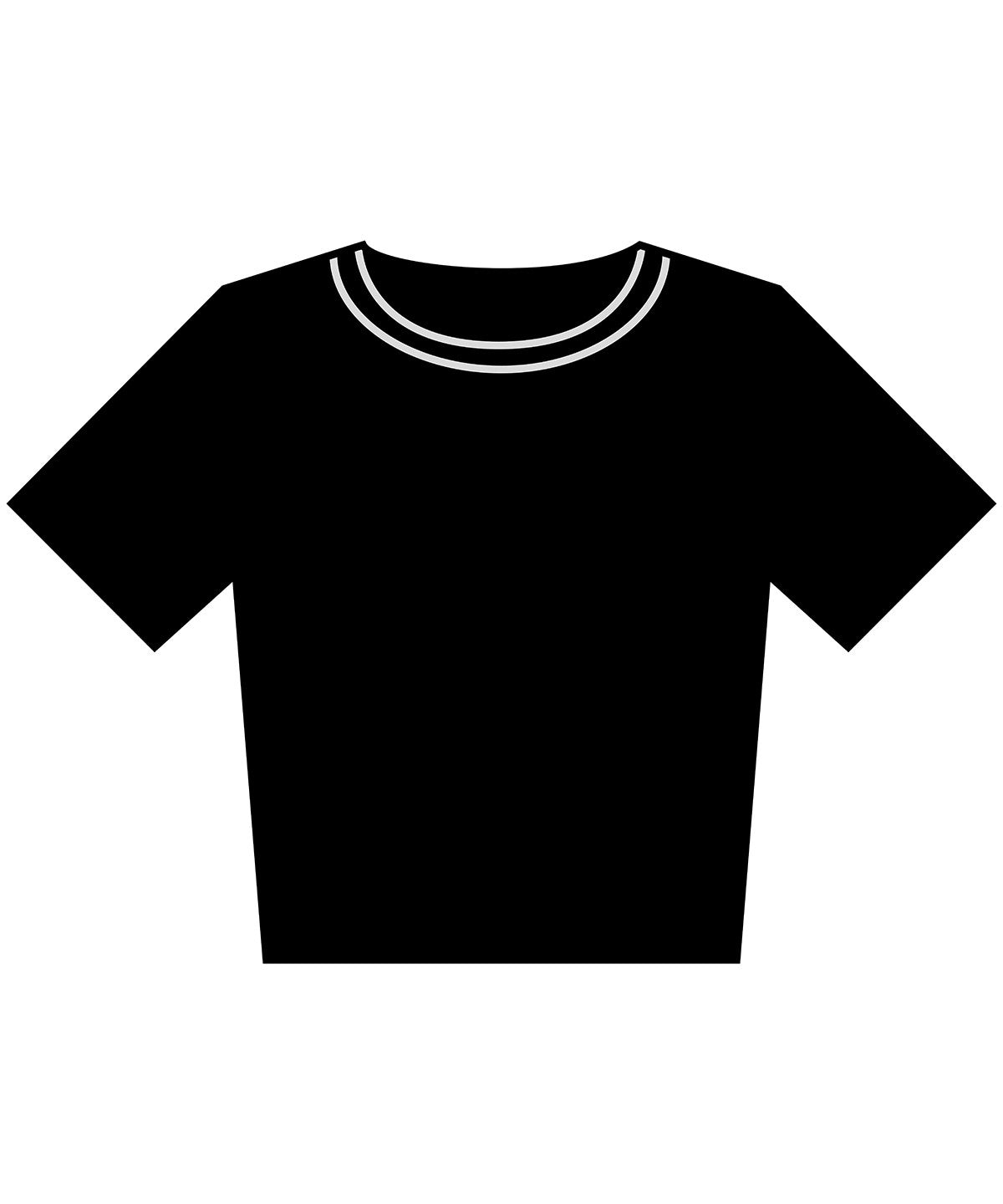 Tryck din logga på T-shirts från Build Your Brand - Anpassa Vintage Cropped Tee - Dam i färgen Svart för företag, föreningar och privatpersoner