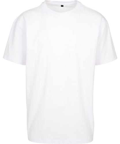 Tryck din logga på T-shirts från Build Your Brand - Anpassa Cotton Loose Tee - Herr i färgen Vit för företag, föreningar och privatpersoner
