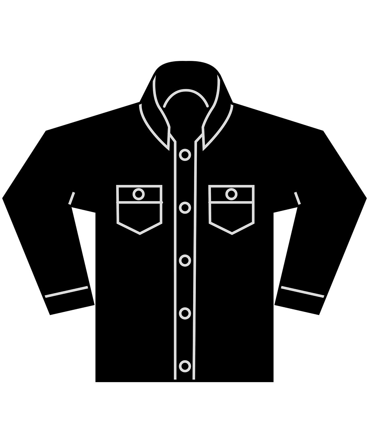 Tryck din logga på Jackor från Build Your Brand - Anpassa Boxy jeansjacka i kraftigt ounce i färgen Svart för företag, föreningar och privatpersoner