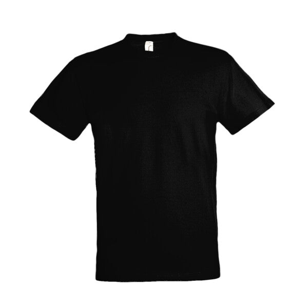 Tryck din logga på från Impala Print Shop - Anpassa SOL'S SOL'S Regent T-Shirt 11380 i färgen Jet Black för företag, föreningar och privatpersoner