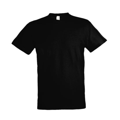 Tryck din logga på från Impala Print Shop - Anpassa SOL'S SOL'S Regent T-Shirt 11380 i färgen Jet Black för företag, föreningar och privatpersoner