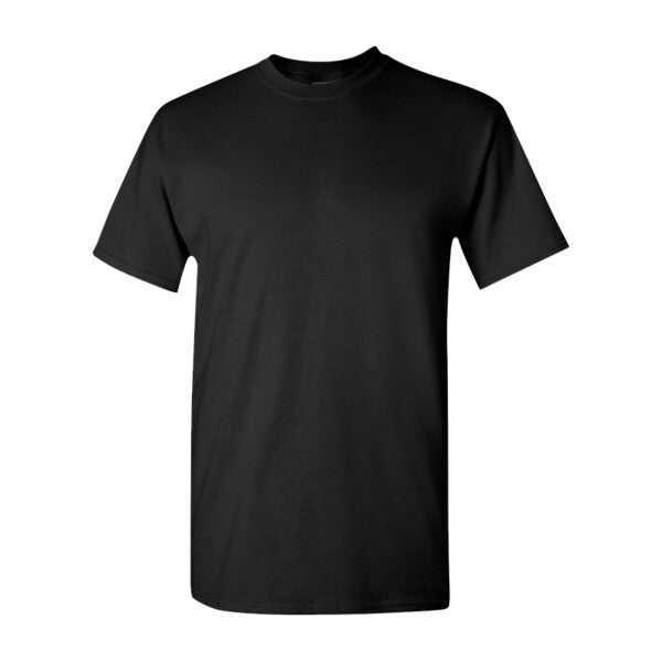 Tryck din logga på från Impala Print Shop - Anpassa GILDAN Billig t-shirt med tryck 5000 i färgen Jet Black för företag, föreningar och privatpersoner