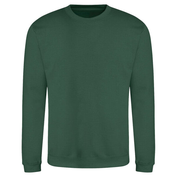 Tryck din logga på Sweatshirts design från AWDis Just Hoods - Anpassa AWDis Sweatshirt JH030 – Klassisk och Bekväm Tröja i Många Färger i färgen Green Bay för företag, föreningar och privatpersoner