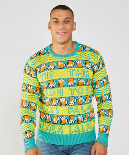 Tryck din logga på Stickade tröjor från The Christmas Shop - Anpassa Unisex tröja med högt ljud i färgen för företag, föreningar och privatpersoner