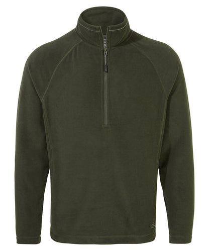 Tryck din logga på Fleece från Craghoppers - Anpassa Expert Corey 200 fleece halfzip i färgen Mörkgrön för företag, föreningar och privatpersoner