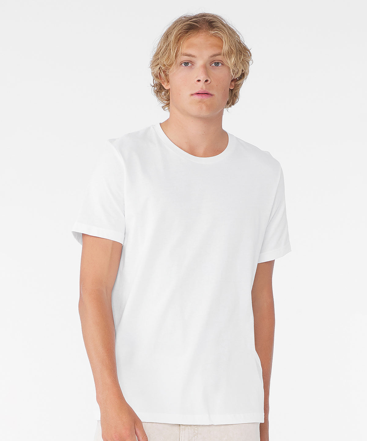 Tryck din logga på T-shirts från Bella Canvas - Anpassa Unisex Crew Neck Jersey T-Shirt i färgen för företag, föreningar och privatpersoner