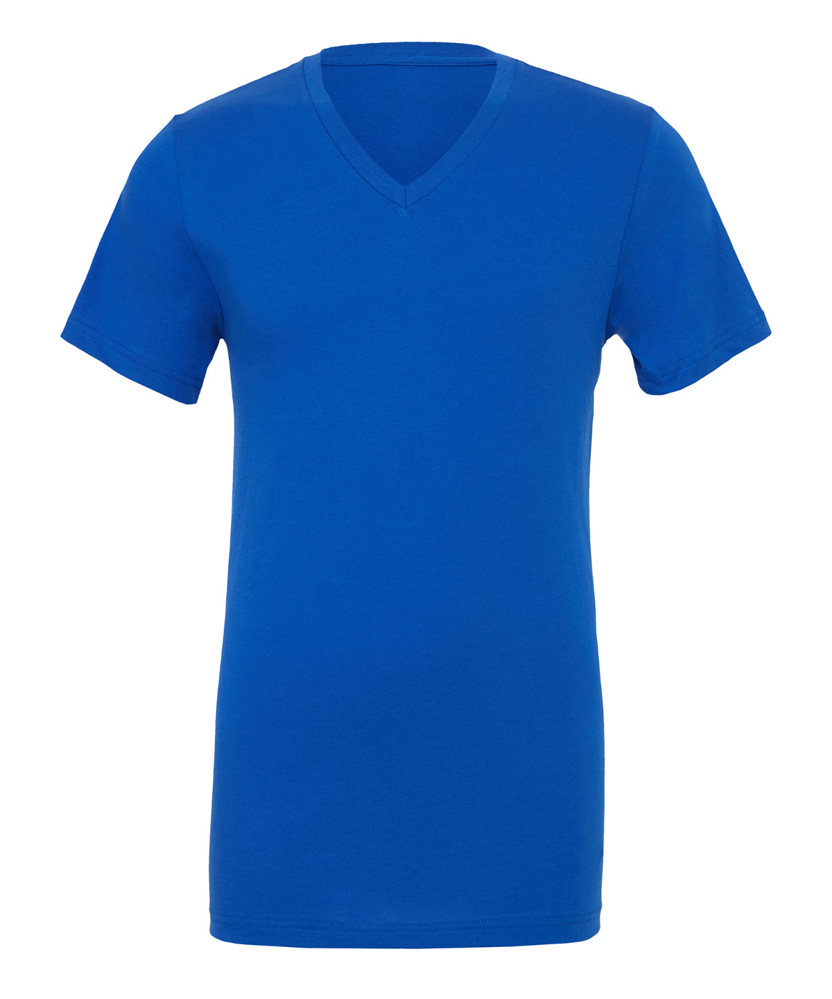 Tryck din logga på T-shirts från Bella Canvas - Anpassa Unisex V-Neck Jersey T-Shirt i färgen Royal för företag, föreningar och privatpersoner