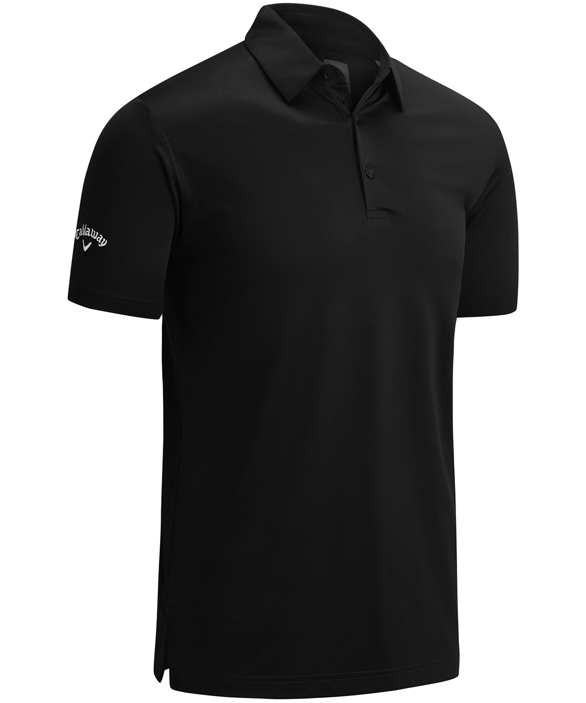 Tryck din logga på Piké från Callaway - Anpassa Callaway Swing Tech Solid Polo i färgen Svart för företag, föreningar och privatpersoner