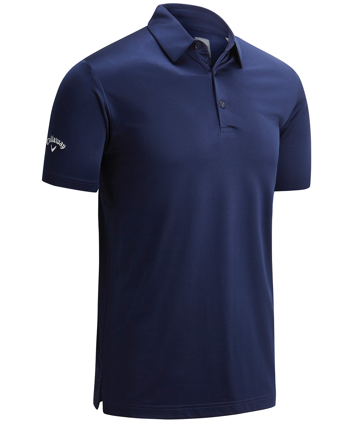 Tryck din logga på Piké från Callaway - Anpassa Callaway Swing Tech Solid Polo i färgen Marinblå för företag, föreningar och privatpersoner