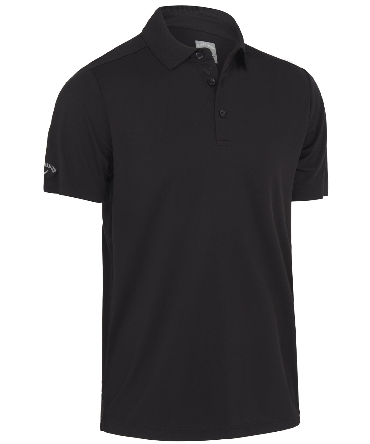 Tryck din logga på Piké från Callaway - Anpassa Callaway Tournament Polo i färgen Svart för företag, föreningar och privatpersoner