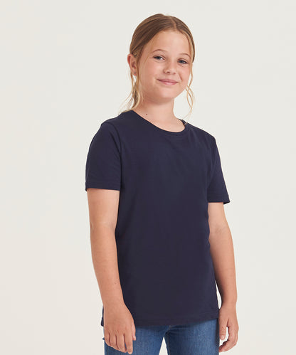 Tryck din logga på T-shirts från AWDis Ecologie - Anpassa Cascade Organic Kids T-Shirt i färgen för företag, föreningar och privatpersoner