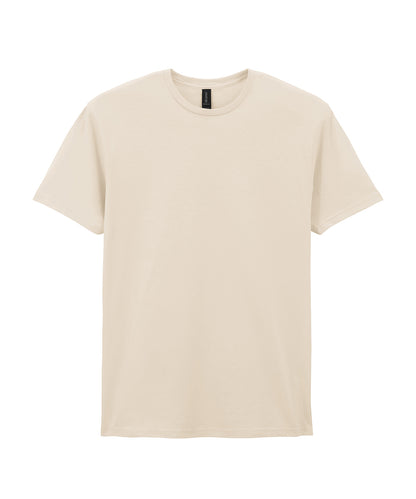 Tryck din logga på T-shirts från Gildan - Anpassa Softstyle Ringspun T-Shirt - Herr i färgen Naturligt för företag, föreningar och privatpersoner