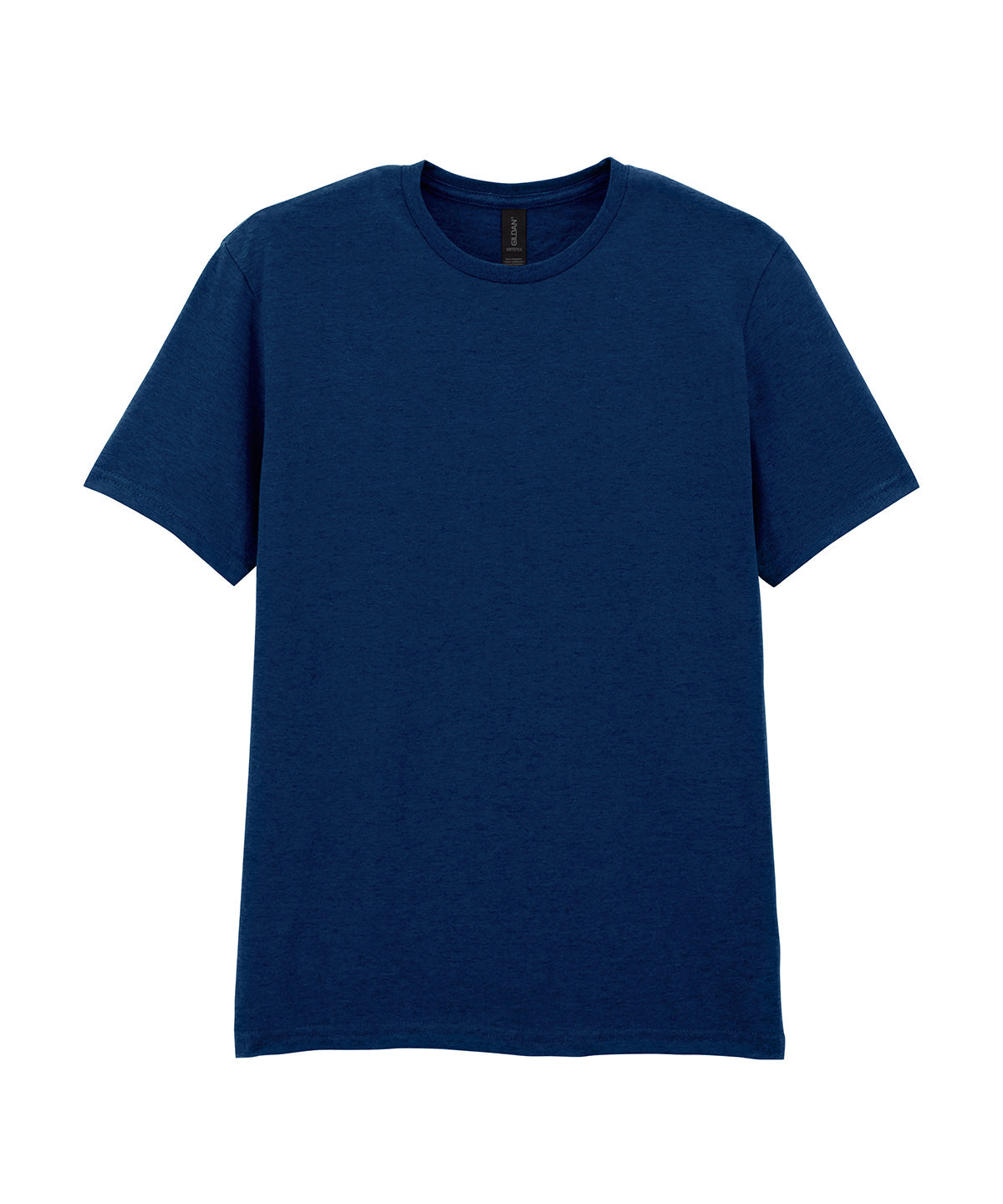 Tryck din logga på T-shirts från Gildan - Anpassa Softstyle Ringspun T-Shirt - Herr i färgen Marinblå för företag, föreningar och privatpersoner