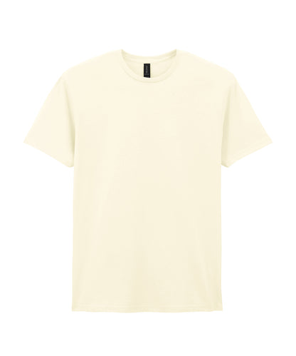Tryck din logga på T-shirts från Gildan - Anpassa Softstyle Ringspun T-Shirt - Herr i färgen Off Vit för företag, föreningar och privatpersoner