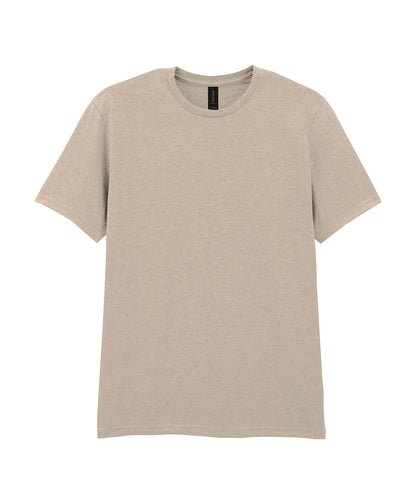 Tryck din logga på T-shirts från Gildan - Anpassa Softstyle Ringspun T-Shirt - Herr i färgen Naturligt för företag, föreningar och privatpersoner