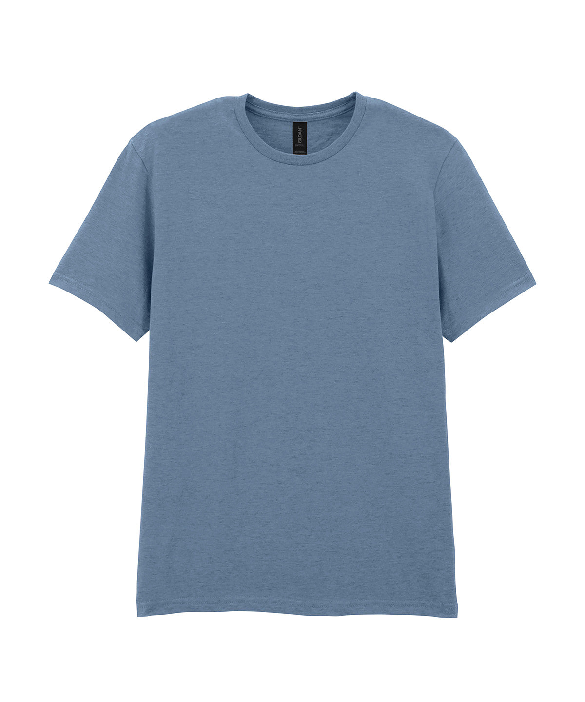 Tryck din logga på T-shirts från Gildan - Anpassa Softstyle Ringspun T-Shirt - Herr i färgen Mellanblå för företag, föreningar och privatpersoner