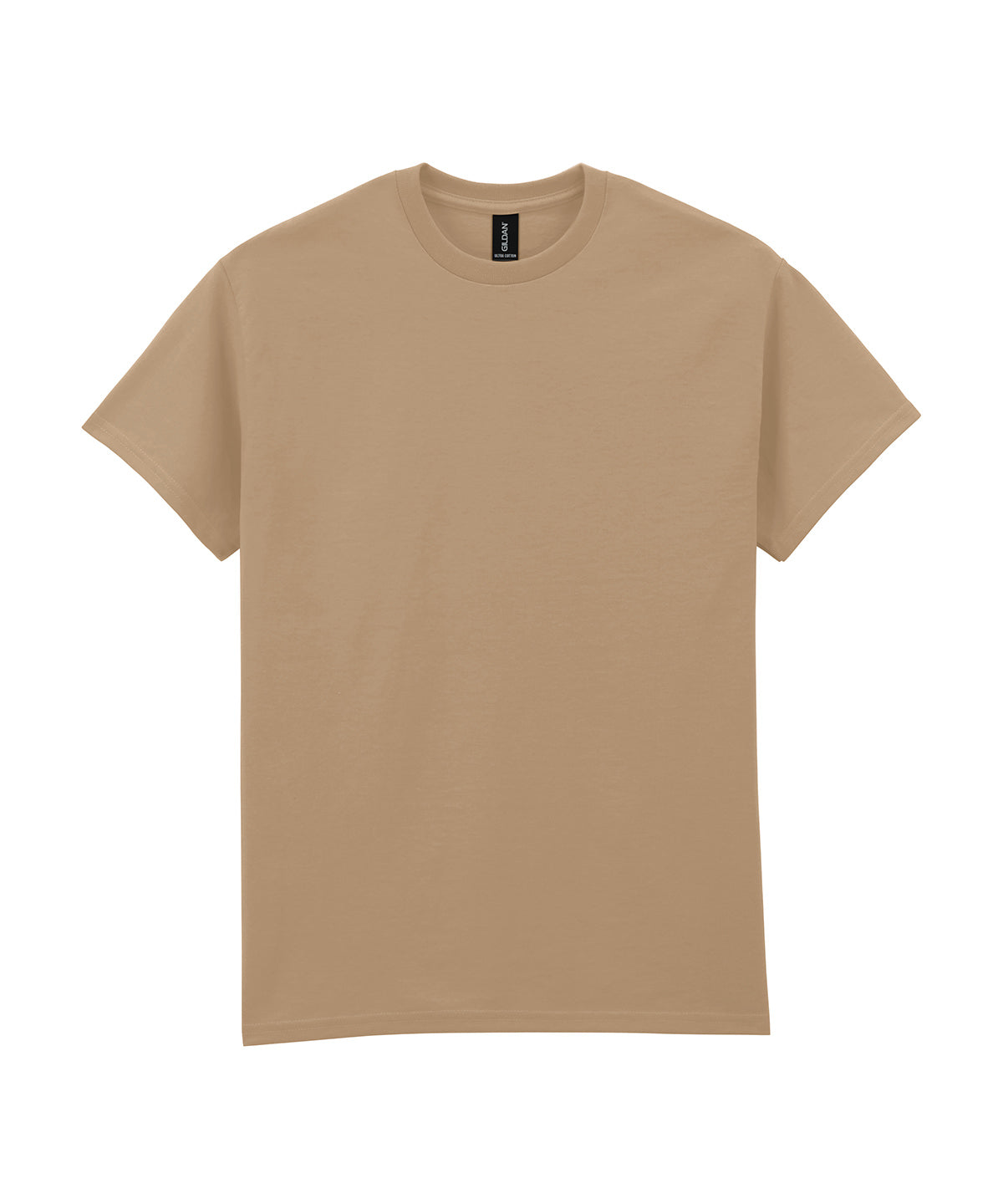 Tryck din logga på T-shirts från Gildan - Anpassa Ultra Cotton T-Shirt - Herr i färgen Tan för företag, föreningar och privatpersoner