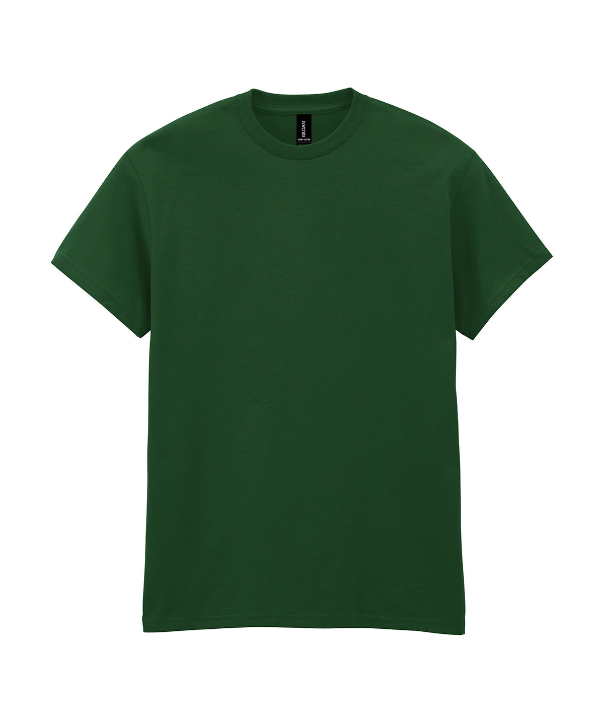 Tryck din logga på T-shirts från Gildan - Anpassa Heavy Cotton T-Shirt - Herr i färgen Mörkgrön för företag, föreningar och privatpersoner
