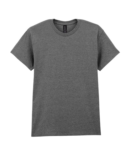 Tryck din logga på T-shirts från Gildan - Anpassa Heavy Cotton T-Shirt - Herr i färgen Ljunggrå för företag, föreningar och privatpersoner