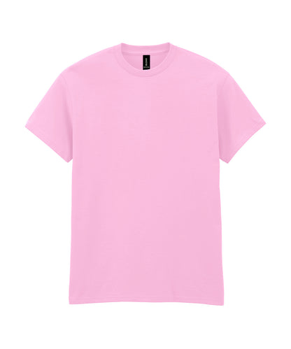 Tryck din logga på T-shirts från Gildan - Anpassa Heavy Cotton T-Shirt - Herr i färgen Ljusrosa för företag, föreningar och privatpersoner
