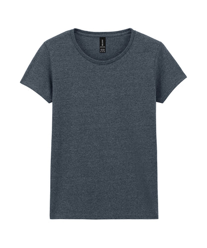 Tryck din logga på T-shirts från Gildan - Anpassa Heavy Cotton T-Shirt - Dam i färgen Mörkgrå för företag, föreningar och privatpersoner