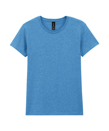 Tryck din logga på T-shirts från Gildan - Anpassa Heavy Cotton T-Shirt - Dam i färgen Safir för företag, föreningar och privatpersoner
