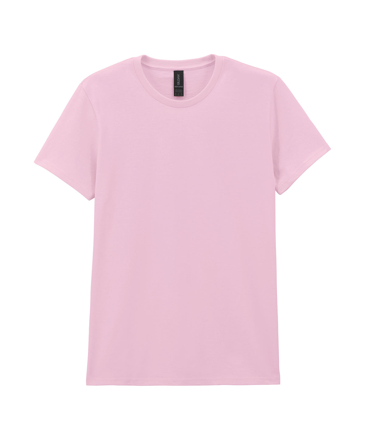 Tryck din logga på T-shirts från Gildan - Anpassa Heavy Cotton T-Shirt - Dam i färgen Ljusrosa för företag, föreningar och privatpersoner