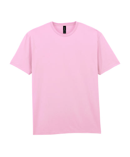 Tryck din logga på T-shirts från Gildan - Anpassa Gildan - T-shirt Unisex i färgen Ljusrosa Dam för företag, föreningar och privatpersoner