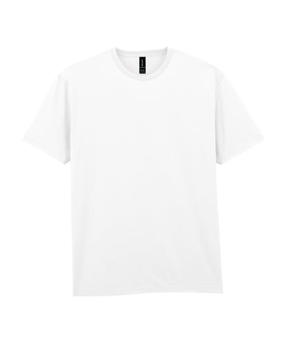 Tryck din logga på T-shirts från Gildan - Anpassa Gildan - T-shirt Unisex i färgen Vit Dam för företag, föreningar och privatpersoner