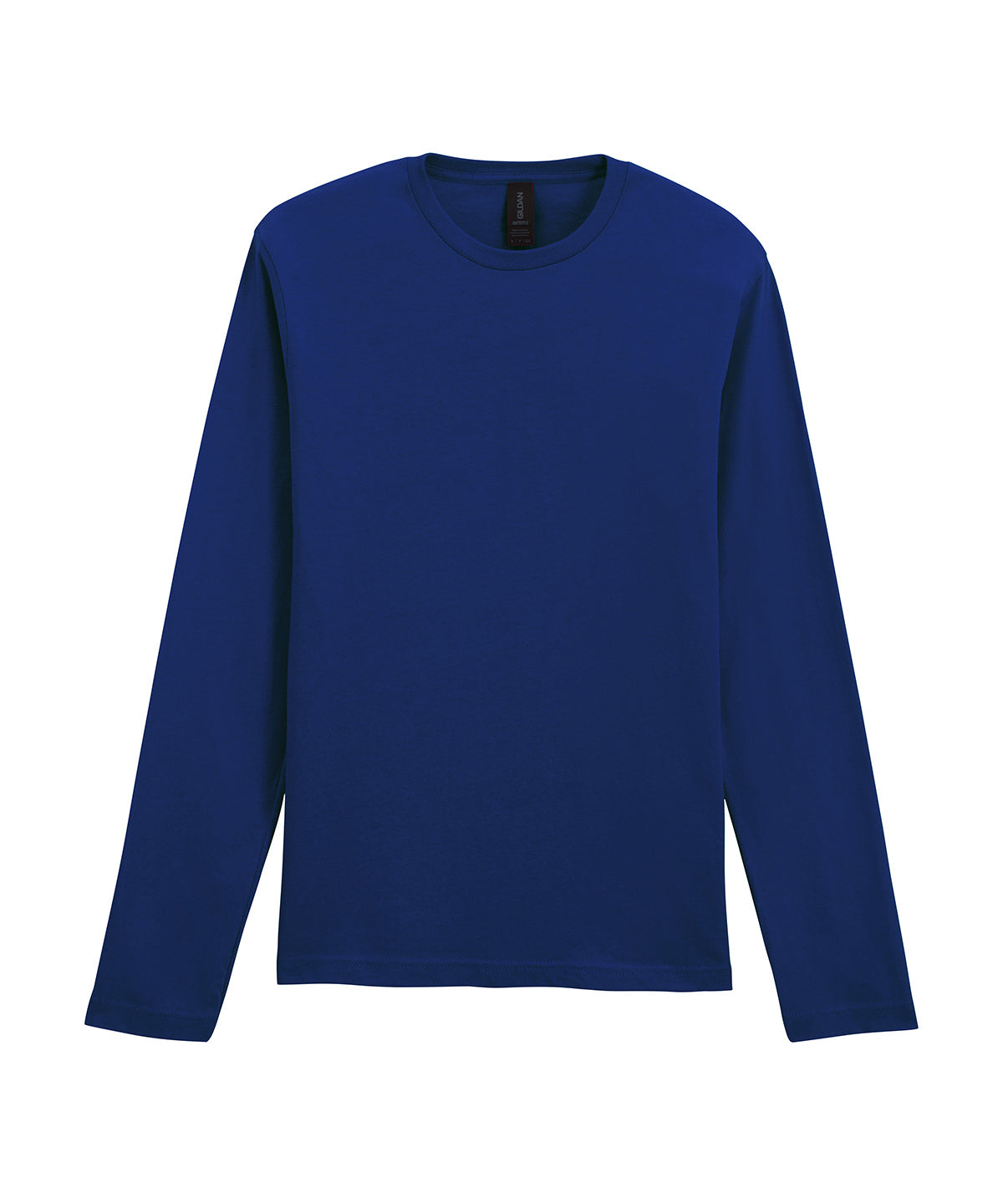 Tryck din logga på T-shirts från Gildan - Anpassa Softstyle Long Sleeve T-Shirt - Unisex i färgen Marinblå för företag, föreningar och privatpersoner