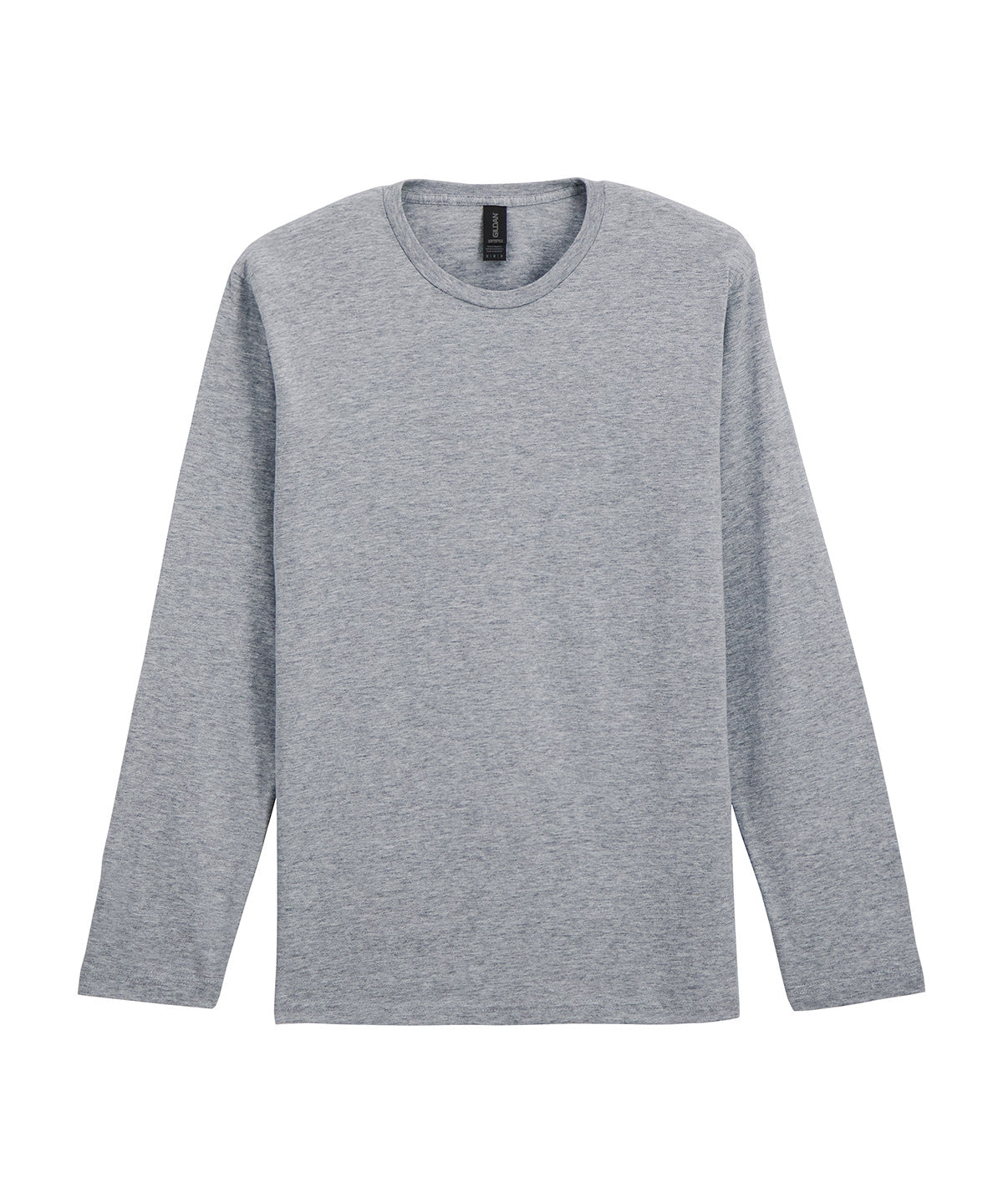 Tryck din logga på T-shirts från Gildan - Anpassa Softstyle Long Sleeve T-Shirt - Unisex i färgen Ljunggrå för företag, föreningar och privatpersoner