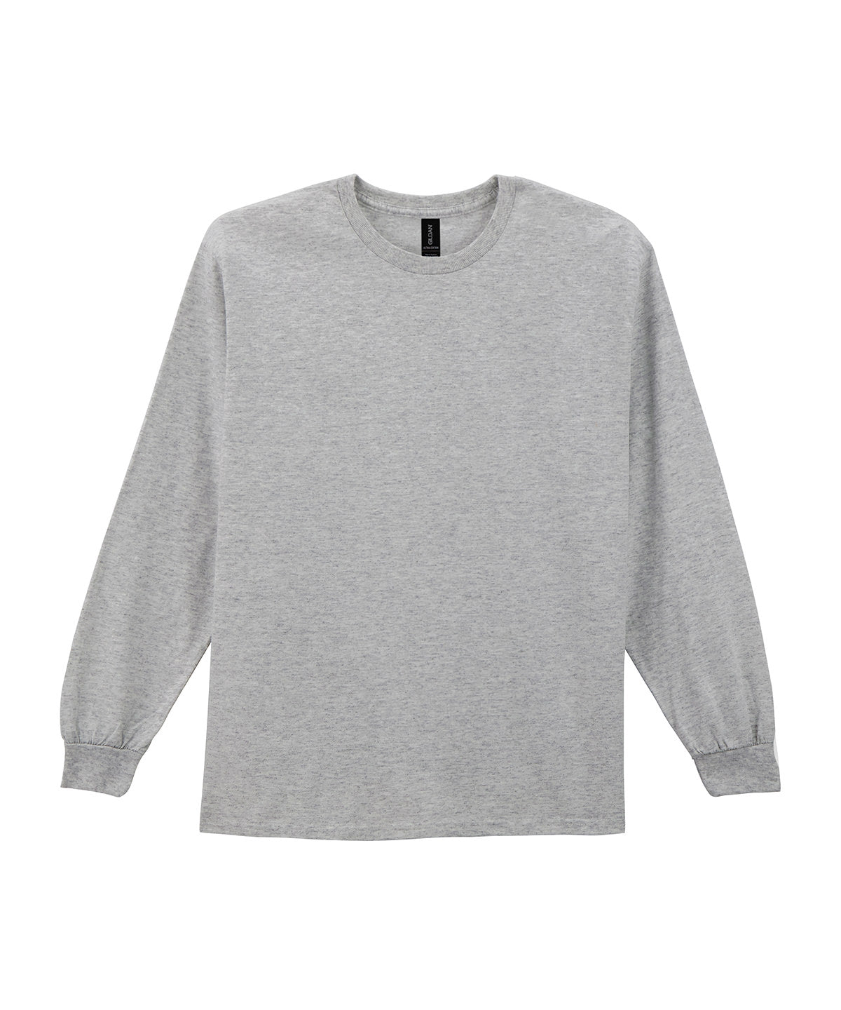 Tryck din logga på T-shirts från Gildan - Anpassa Ultra Cotton™ Long Sleeve T-Shirt - Unisex i färgen Ljunggrå för företag, föreningar och privatpersoner