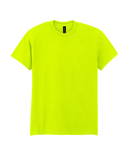 Tryck din logga på T-shirts från Gildan - Anpassa DryBlend T-Shirt - Herr i färgen Neon grön för företag, föreningar och privatpersoner