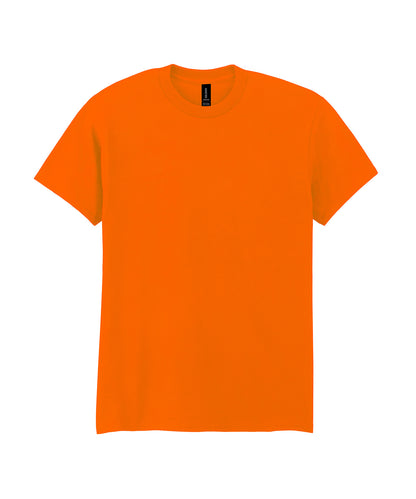 Tryck din logga på T-shirts från Gildan - Anpassa DryBlend T-Shirt - Herr i färgen Neon orange för företag, föreningar och privatpersoner
