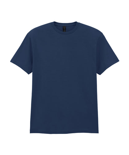 Tryck din logga på T-shirts från Gildan - Anpassa Softstyle CVC T-Shirt - Herr i färgen Marinblå för företag, föreningar och privatpersoner