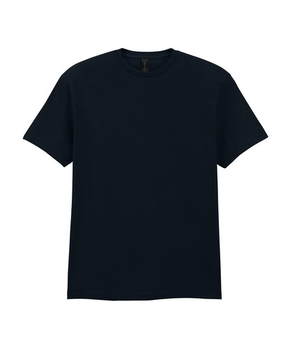 Tryck din logga på T-shirts från Gildan - Anpassa Softstyle CVC T-Shirt - Herr i färgen Svart för företag, föreningar och privatpersoner
