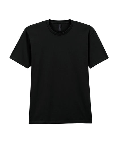 Tryck din logga på T-shirts från Gildan - Anpassa Gildan Softstyle Midweight T-Shirt - Herr i färgen Svart för företag, föreningar och privatpersoner