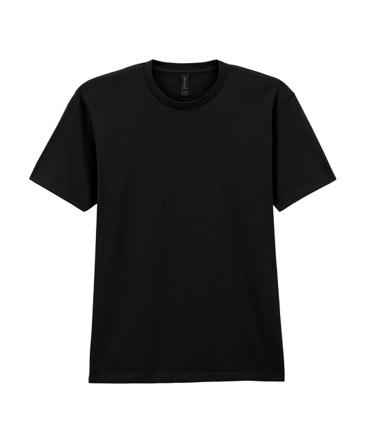 Tryck din logga på T-shirts från Gildan - Anpassa Gildan Softstyle Midweight T-Shirt - Herr i färgen Svart för företag, föreningar och privatpersoner
