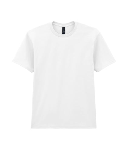 Tryck din logga på T-shirts från Gildan - Anpassa Gildan Softstyle Midweight T-Shirt - Herr i färgen Vit för företag, föreningar och privatpersoner