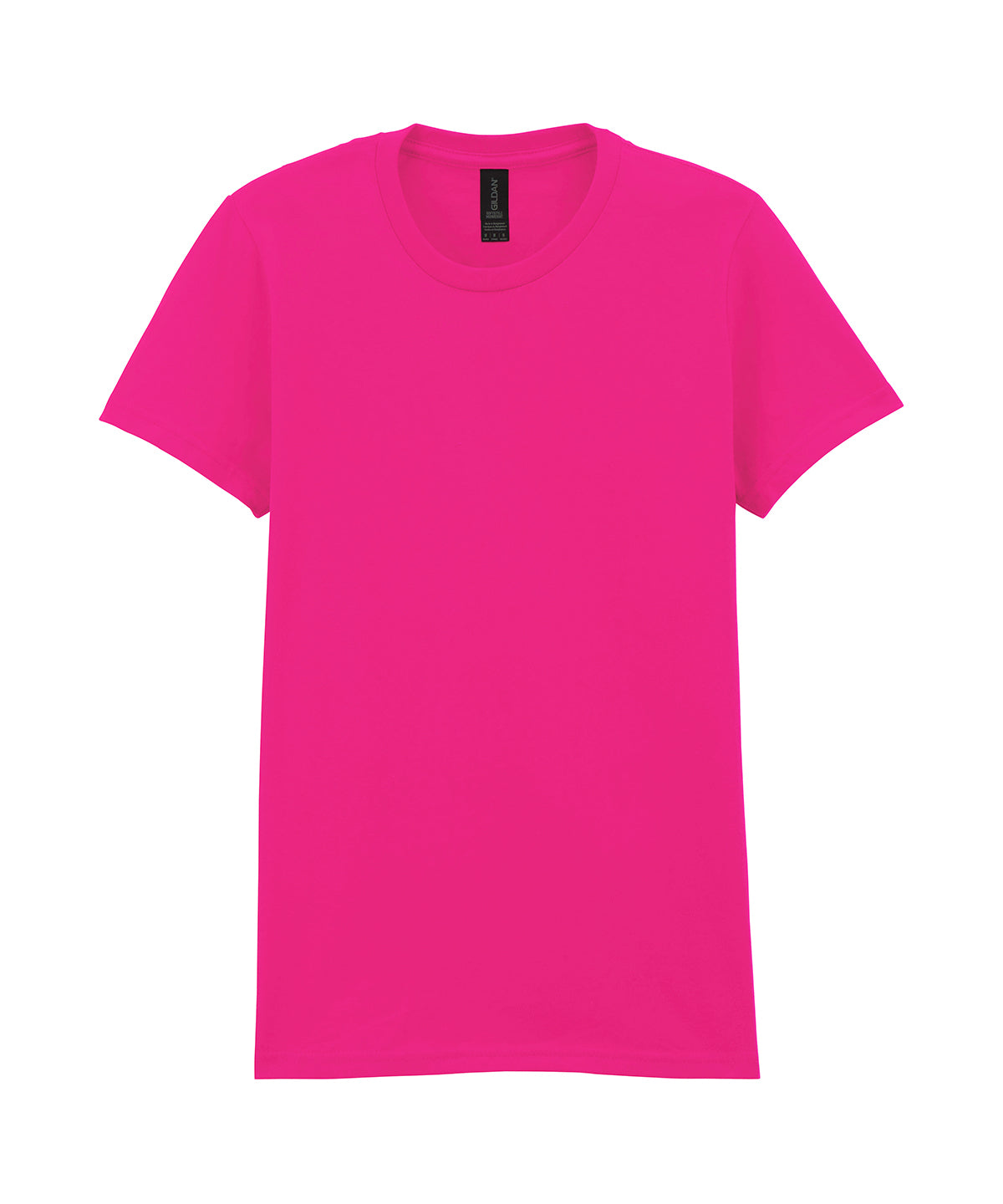Tryck din logga på T-shirts från Gildan - Anpassa Softstyle Midweight T-Shirt - Dam i färgen Mellanrosa för företag, föreningar och privatpersoner