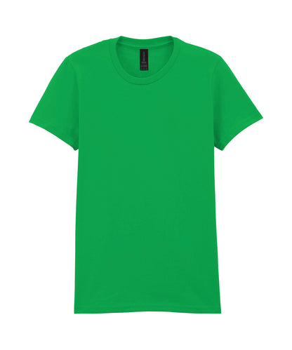 Tryck din logga på T-shirts från Gildan - Anpassa Softstyle Midweight T-Shirt - Dam i färgen Mellan grön för företag, föreningar och privatpersoner