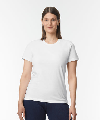 Tryck din logga på T-shirts från Gildan - Anpassa Softstyle Midweight T-Shirt - Dam i färgen för företag, föreningar och privatpersoner
