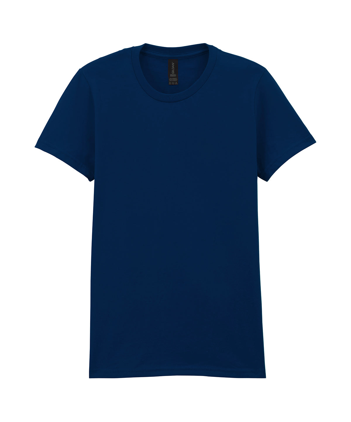 Tryck din logga på T-shirts från Gildan - Anpassa Softstyle Midweight T-Shirt - Dam i färgen Marinblå för företag, föreningar och privatpersoner