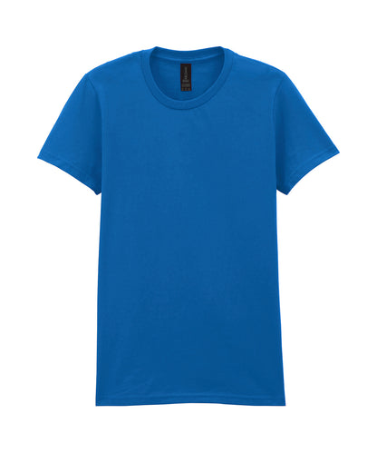 Tryck din logga på T-shirts från Gildan - Anpassa Softstyle Midweight T-Shirt - Dam i färgen Royal för företag, föreningar och privatpersoner